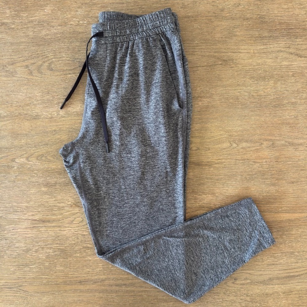 Lululemon Men's Soft Jersey Tapered Sweatpants-Grey-Sz M-27" Gym Casual-LM5ARES